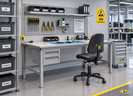 Antistatic Height-Adjustable Table Enprag SPESD, 1800 × 900 mm - 2