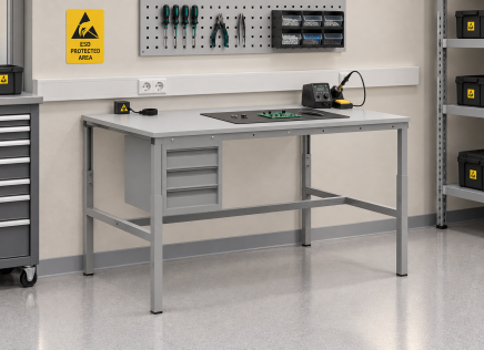 Antistatic Height-Adjustable Table Enprag SPESD, 1500 × 700 mm - 2