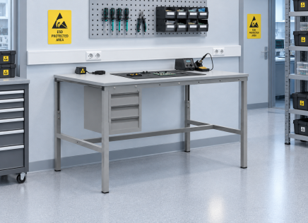Antistatic Height-Adjustable Table Enprag SPESD, 1800 × 700 mm - 2