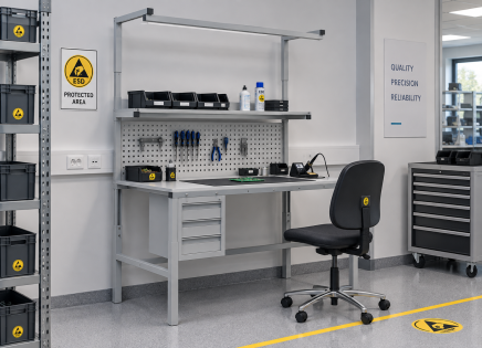 Antistatic Height-Adjustable Table Enprag SPEXESD, 1800 × 900 mm - 2