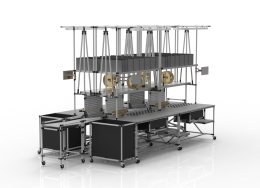 Packing and completion line with conveyor