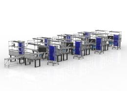 Linear assembly line with conveyor (One Piece Flow)