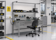 Antistatic Height-Adjustable Table Enprag SPEXESD, 1800 × 700 mm - 2