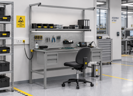Antistatic Height-Adjustable Table Enprag SPEXESD, 1800 × 700 mm - 2