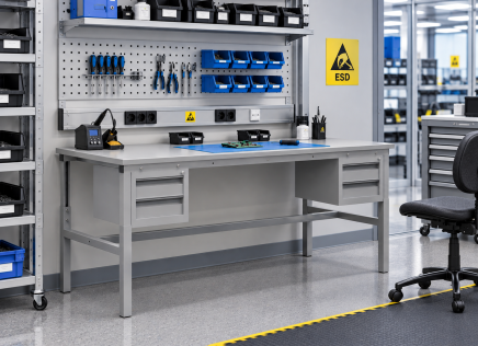 Antistatic Height-Adjustable Table Enprag SPESD, 1800 × 900 mm - 2