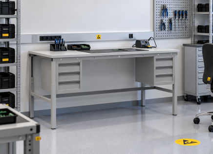 Antistatic Height-Adjustable Table Enprag SPESD, 1800 × 900 mm - 2