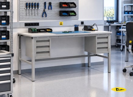 Antistatic Height-Adjustable Table Enprag SPESD, 1800 × 700 mm - 2