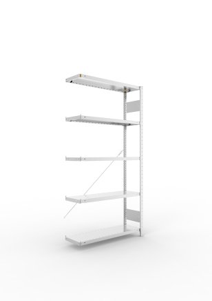 Add‑on Shelf Unit 224993 Clip S3, galvanized, depth 300 mm - 1