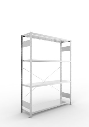 Basic Shelf Unit 323337 Clip S3, galvanized, depth 400 mm - 1