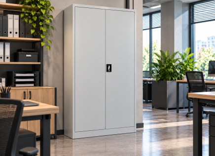Metal Storage Cabinet with Shelves Enprag JF-C01, Grey - 5