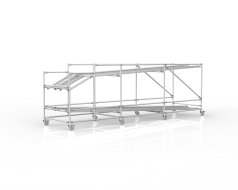 Two-tier mobile flow rack