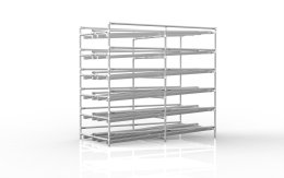 Multi-level gravity flow rack