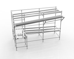Combined gravity flow rack ALUWEL1B for KLT containers and sheet metal