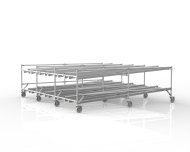 ESD gravity flow rack for higher loads