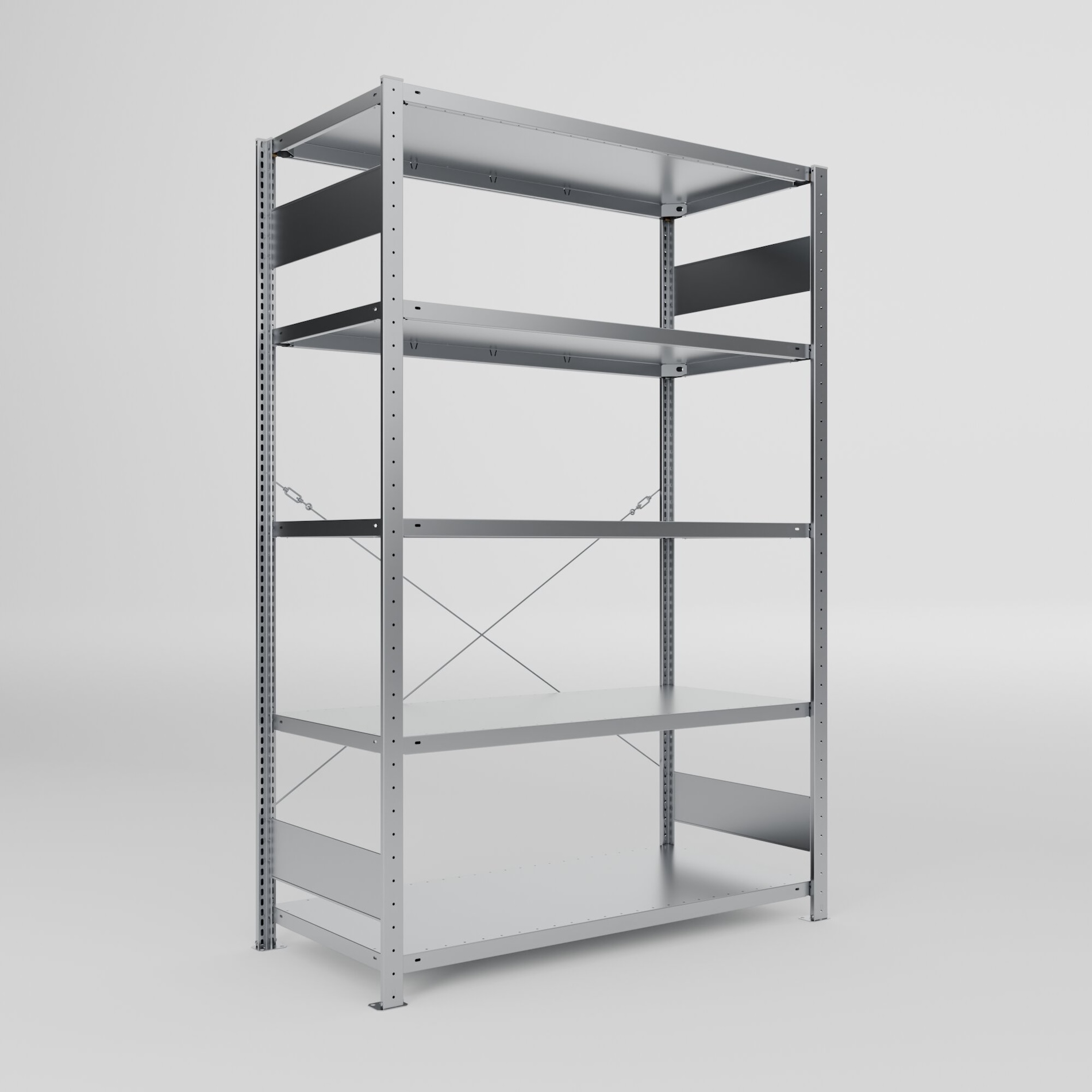 Basic Shelf Unit 438376 Clip S3, galvanized, depth 600 mm