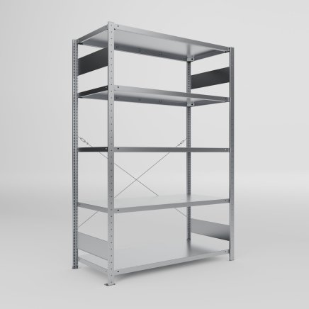 Basic Shelf Unit 438376 Clip S3, galvanized, depth 600 mm - 1