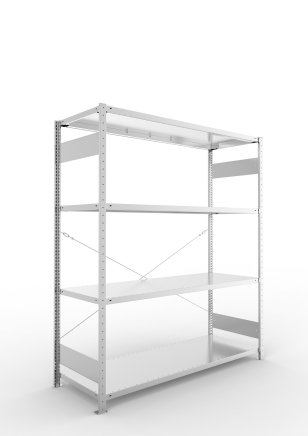 Basic Shelf Unit 324037 Clip S3, galvanized, depth 600 mm - 1