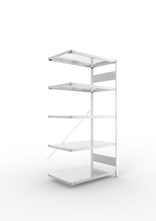Add‑on Shelf Unit Clip S3, galvanized, depth 600 mm (6 models) - 1