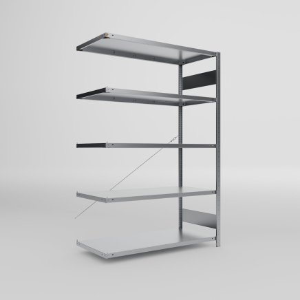 Add‑on Shelf Unit 439038 Clip S3, galvanized, depth 600 mm - 1