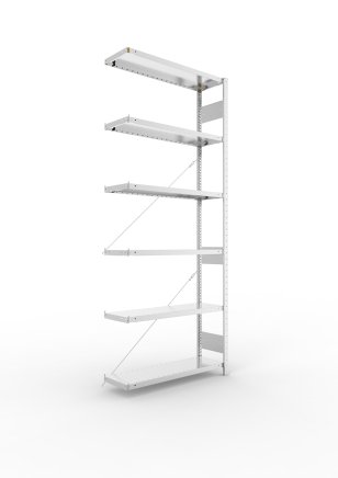Add‑on Shelf Unit 225006 Clip S3, galvanized, depth 300 mm - 1