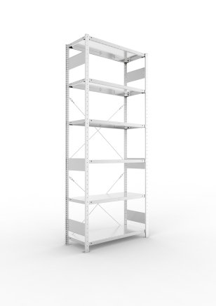 Basic Shelf Unit Clip S3, galvanized, depth 400 mm (6 models) - 1