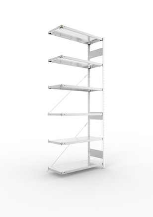 Add‑on Shelf Unit Clip S3, galvanized, depth 400 mm (6 models) - 1