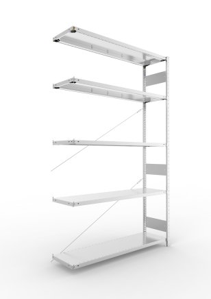 Add‑on Shelf Unit 323818 Clip S3, galvanized, depth 400 mm - 1