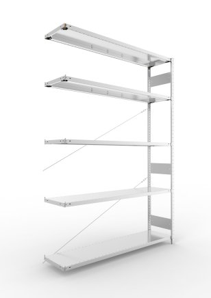 Add‑on Shelf Unit 324082 Clip S3, galvanized, depth 400 mm - 1