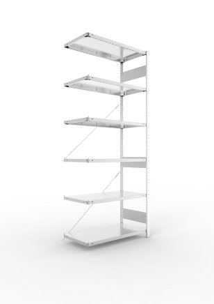 Add‑on Shelf Unit Clip S3, galvanized, depth 500 mm (6 models) - 1