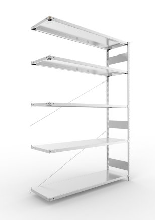 Add‑on Shelf Unit 324105 Clip S3, galvanized, depth 500 mm - 1