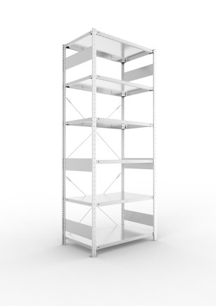 Basic Shelf Unit Clip S3, galvanized, depth 600 mm (6 models) - 1
