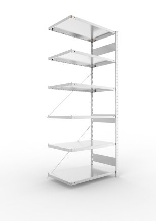 Add‑on Shelf Unit 224047 Clip S3, galvanized, depth 600 mm - 1