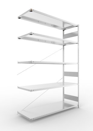Add‑on Shelf Unit 324129 Clip S3, galvanized, depth 600 mm - 1