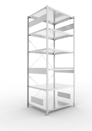 Basic Shelf Unit Clip S3, galvanized, depth 800 mm (2 models) - 1