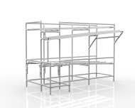 Combined gravity flow rack ALUWEL1B for KLT containers and sheet metal - 1