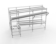 Combined gravity flow rack ALUWEL1B for KLT containers and sheet metal - 2