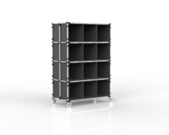 Trolley with PP board compartments, 12 compartments