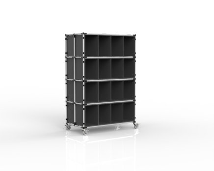 Compartment trolley with 16 PP board inserts - 1