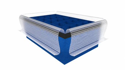 Custom textile insert with hook-and-loop fasteners - 1