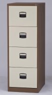 Bisley four-drawer filing cabinet A4CC4H1A - set with dividers - 1