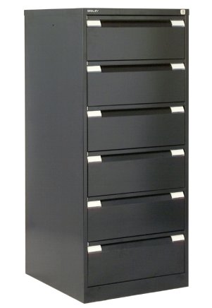 A5 metal card filing cabinet Bisley BCF96 - 1