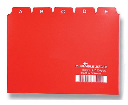 Plastic alphabetical index A5 3650-06, color blue - 1