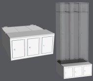Wardrobe pedestal LBX 23A - 750 mm - 1