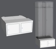 Wardrobe pedestal LBX 42A - 800 mm - 1