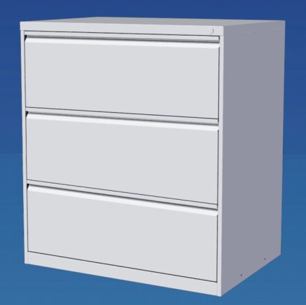 Metal filing cabinet with two rows and three drawers G2323 - 1