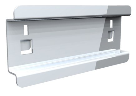 Rail for hanging plastic boxes QDN 43, L = 100 mm - 1