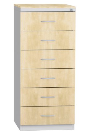 Six-drawer filing cabinet for A5 format KAR-52-C6L - 1