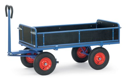 Hand trolley with rubber wheels and towing eye 6453VZ, 6454VZ, 6455VZ, 6456VZ (4 models) - 1