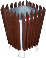 Wooden trash can - square type 1027