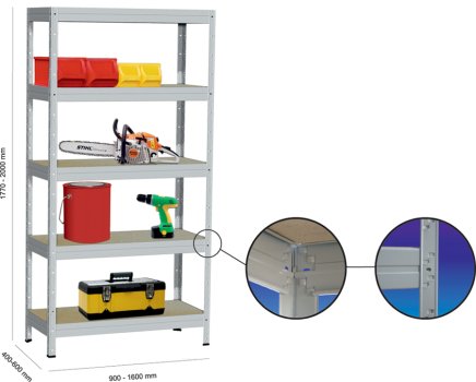 Separate MDF shelves 6mm thick 175 kg (16 models) - 1